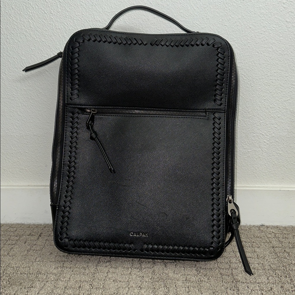 Calpak Black Textured Backpack